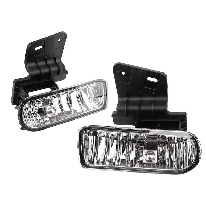 IRONTEK Clear Lens 1 Pair Fog Lights Fits for Chevrolet 99-02 Silverado 1500 & 2500, 00-02 Silverado 3500, 00-06 Suburban, 00-06 Tahoe Left & Right Side Driving Fog Lamp Kits - Image 1